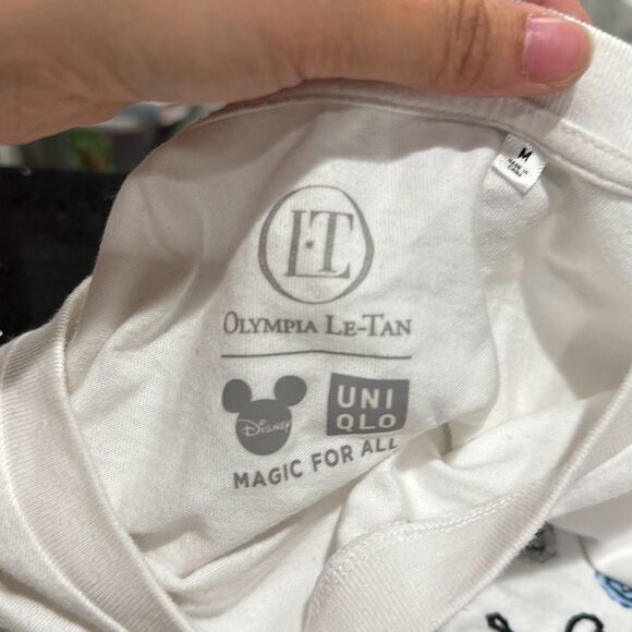 Uniqlo Olympia Le-Tan Women Minnie Mouse Loves Dots Crop Short Sleeve Tee Size M - Picture 3 of 8